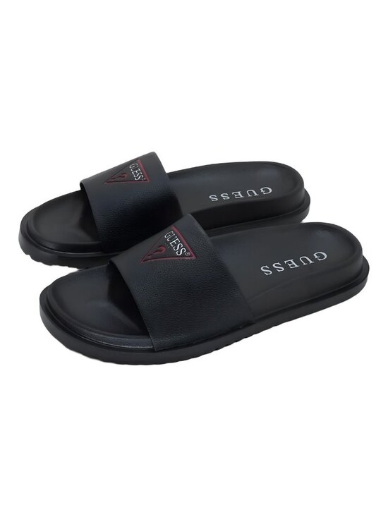 Guess Men’s Vumble Triangle Emblem Fashion Slide Sandal Black Size 11M main image 6
